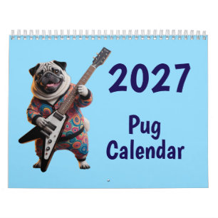 2027 Pug Hundkalender Kalender
