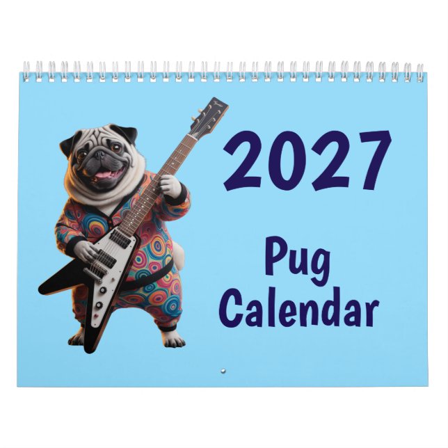 2027 Pug Hundkalender Kalender (Omslag)