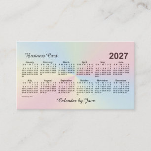 2027 Rainbow Cloud Calendar av Janz Visitkort
