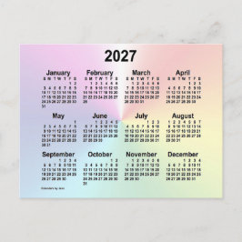 2027 Rainbow Cloud Mini Calendar av Janz Vykort
