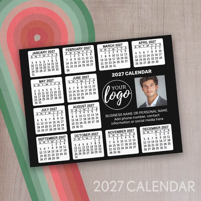 2027 Reklamkalender på pappersark (2027 Calendar)