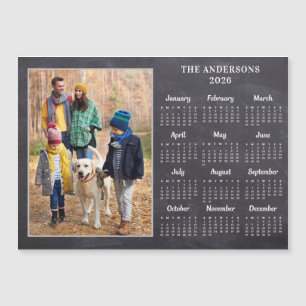 2027 Rustik Anpassad Fotokalender Magnetkort