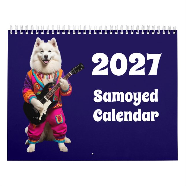 2027 Samoyed Hundkalender Kalender (Omslag)