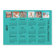 2027 Sex Bilder Färgglad Kalender Magnet 