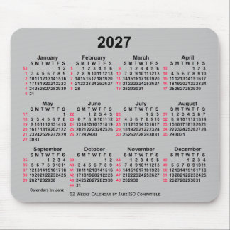 2027 Silver 52 veckor ISO Calendar av Janz Musmatta