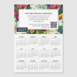 2027 Skriftkalender Magnet Blommig Kyrkogåva