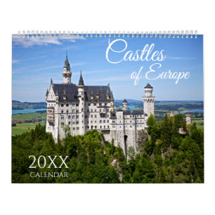 2027 Slott i Europa Väggkalender Scenisk Kalender