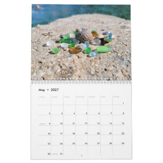 2027 Snigelskal och havsglas Väggkalender Kalender