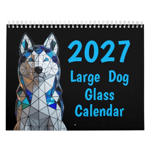 2027 Stor Hund Glas Kalender (Omslag)
