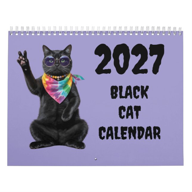 2027 Svart Katt Kalender (Omslag)