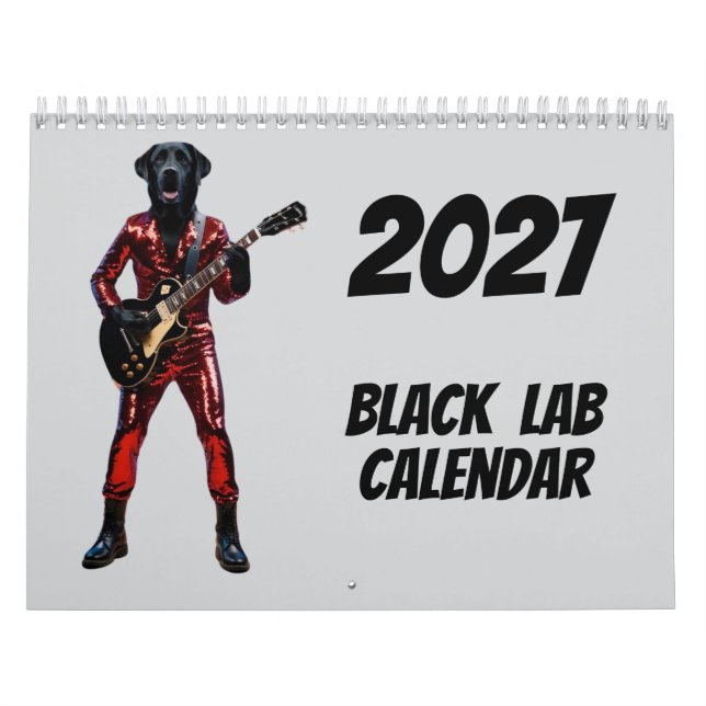 2027 Svart Labradors Hundkalender Kalender (Omslag)