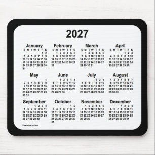 2027 Svart på Vitt Kalender av Janz Two Tone Musmatta