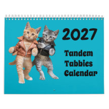 2027 Tandem Tabby Kattkalender