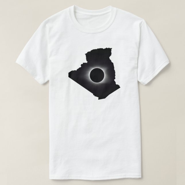 2027 Total Solförmörkelse Algeriet Land T-Shirt (Design framsida)