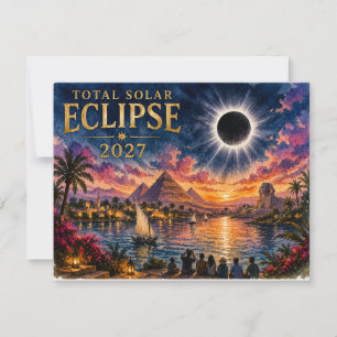 2027 Total solförmörkelse Egypten Anteckningskort