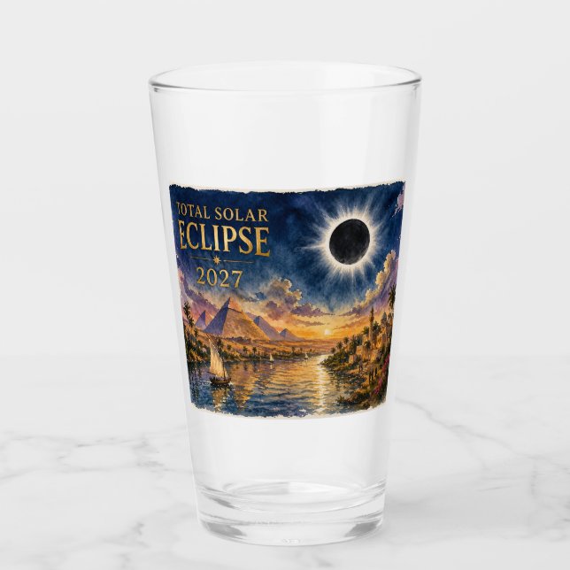 2027 Total solförmörkelse Egypten Glaskopp (Framsida)