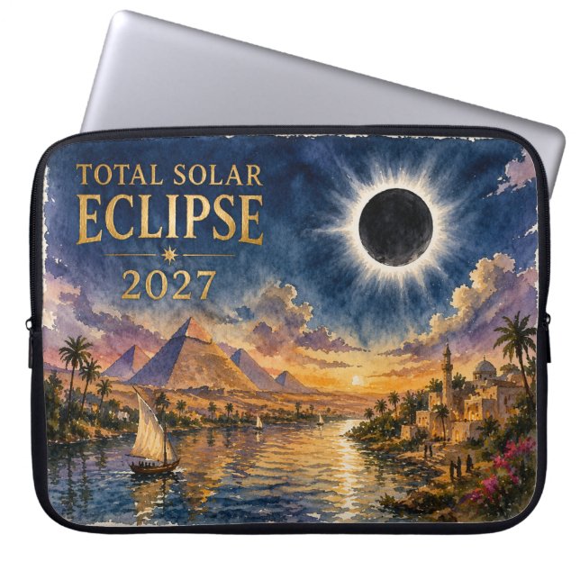 2027 Total solförmörkelse Egypten Laptop Fodral (Framsidan)