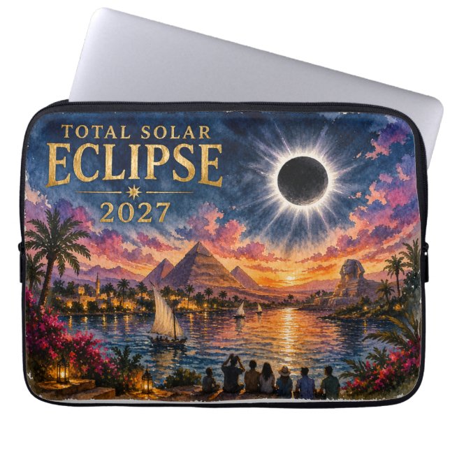 2027 Total solförmörkelse Egypten Laptop Fodral (Framsidan)
