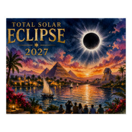 2027 Total solförmörkelse Egypten Perfect Poster