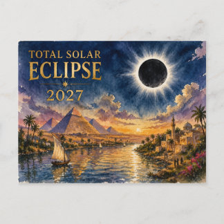 2027 Total solförmörkelse Egypten Vykort