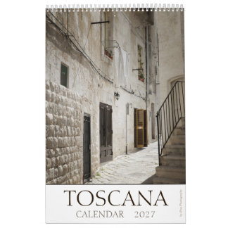 2027 Tuscany finkonstfotografering Kalender