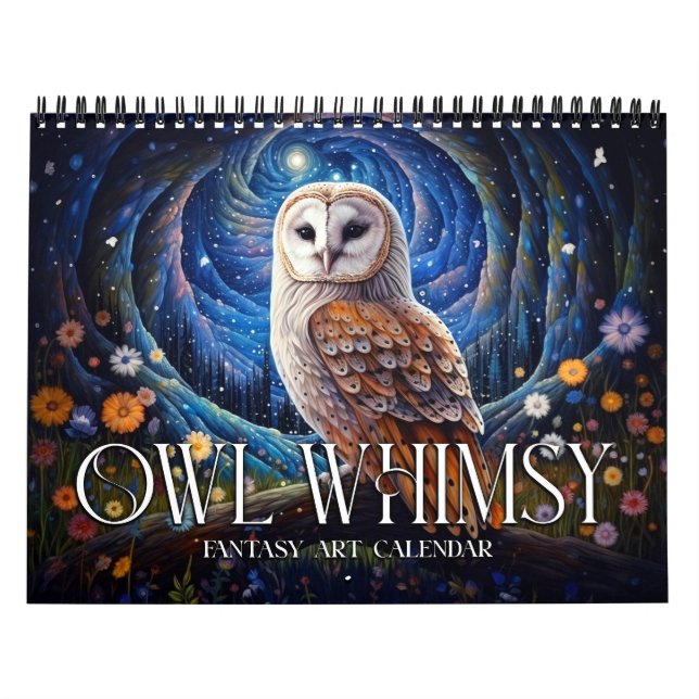 2027 Uggla Whimsy 2 Fantasykonstkalender Kalender (Omslag)