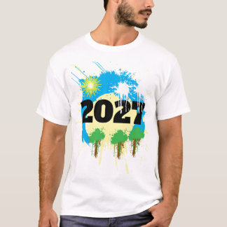 2027 Underbara, levande färger NYTT ÅR T Shirt