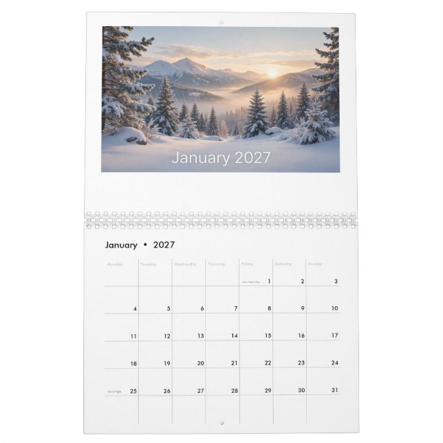 2027 unik och söt kalender (Jan 2027)