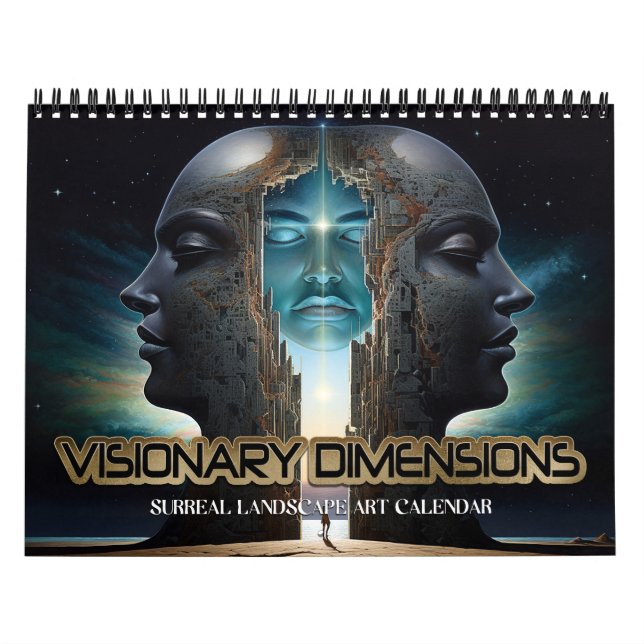 2027 Visionära Dimensioner 6 Surrealistiska Landsk Kalender (Omslag)