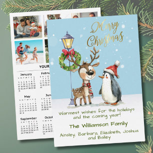 2027 Whimsical 6 Foto Personlig 2027 Kalender  Julkort