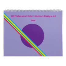 2027 Whimsical Color: Abstrakt design hela året