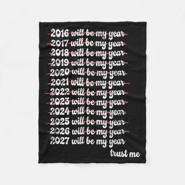 2027 Will Be My Year Procrastination New Year Reso Fleecefilt (Framsidan)