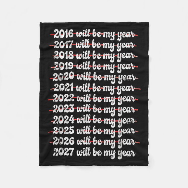 2027 Will Be My Year Procrastination New Year Reso Fleecefilt (Framsidan)