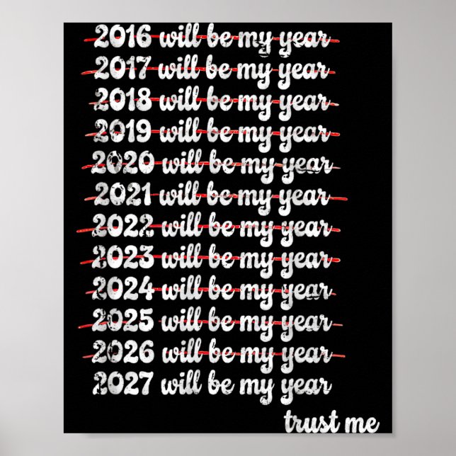 2027 Will Be My Year Procrastination New Year Reso Poster (Framsidan)