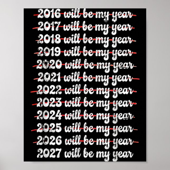 2027 Will Be My Year Procrastination New Year Reso Poster (Framsidan)