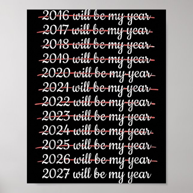 2027 Will Be My Year Procrastination New Year Reso Poster (Framsidan)