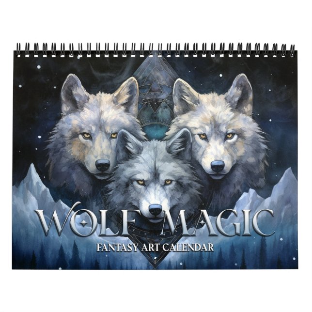 2027 Wolf Magic 2 Fantasy Art Kalender (Omslag)