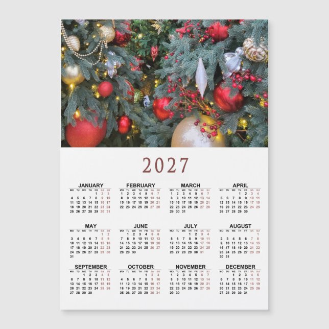2027magnetisk kalender med ditt julfoto (Framsida)