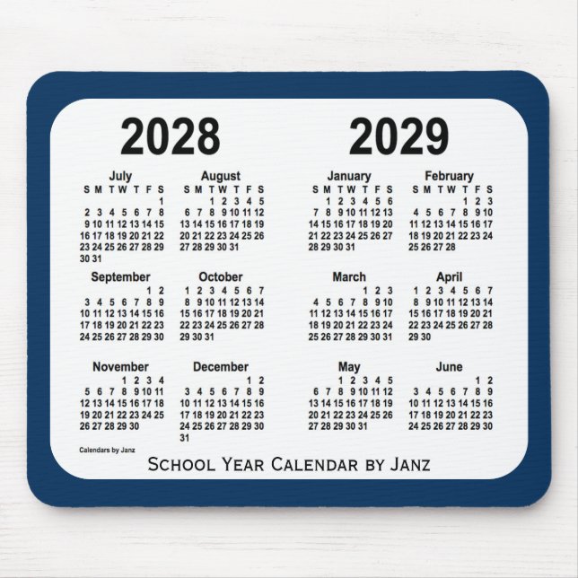 2028-2029: Blåskolekalendern från Janz Musmatta (Framsidan)