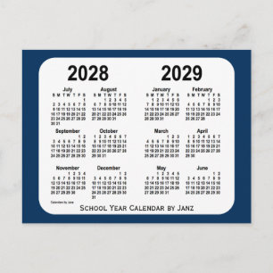 2028-2029: Blåskolekalendern från Janz Vykort