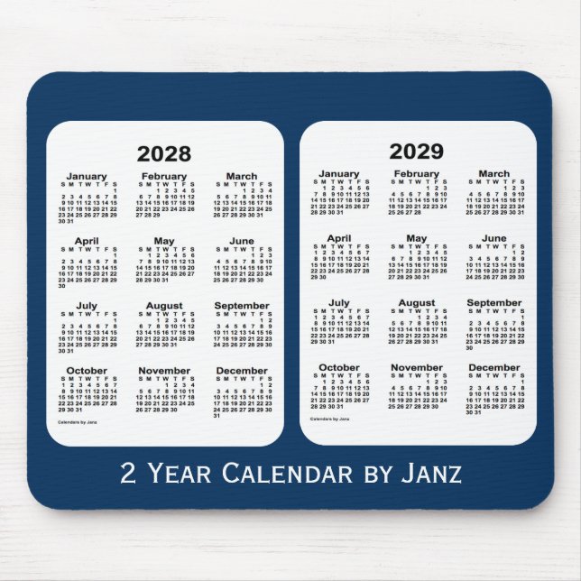 2028-2029: Polislåda, blått tvåårskalender från Ja Musmatta (Framsidan)