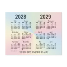 2028-2029 Rainbow Cloud School Calendar av Janz