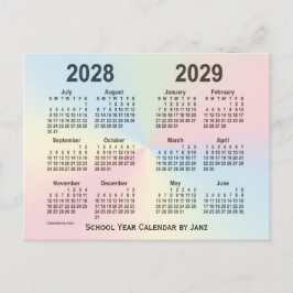2028-2029 Rainbow Cloud School Calendar av Janz Vykort