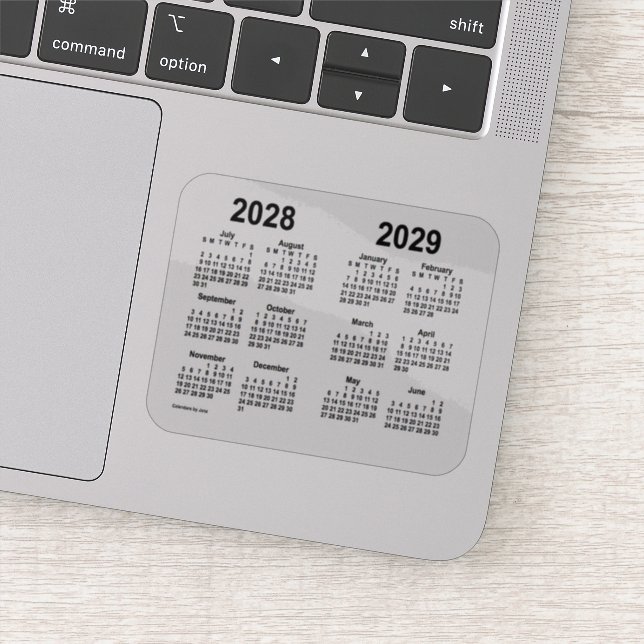 2028-2029 Skolårskalender av Janz Transparent Klistermärken (Detalj)
