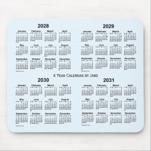 2028-2031 Alice Blue 4 Year Calendar från Janz Musmatta