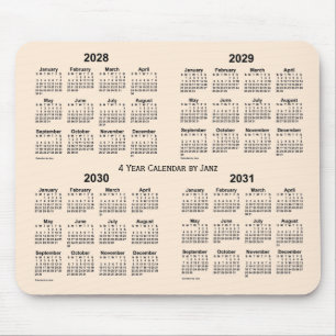 2028-2031 Antique White 4 Year Calendar av Janz Musmatta