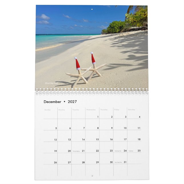 2028 Anguilla Stränder Kalender (Dec 2027)