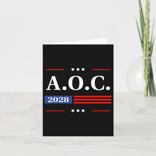2028 Aoc Alexandria Ocasio-cortez President Americ Kort (Framsida)