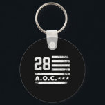 2028 års Aoc 2028 för president American Nyckelring<br><div class="desc">2028 års Aoc 2028 för president American Flagga V-nacke</div>