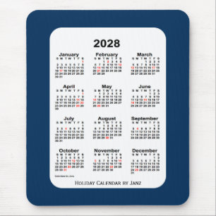 2028 års blåkalender för Helgdag-polisen av Jan Musmatta